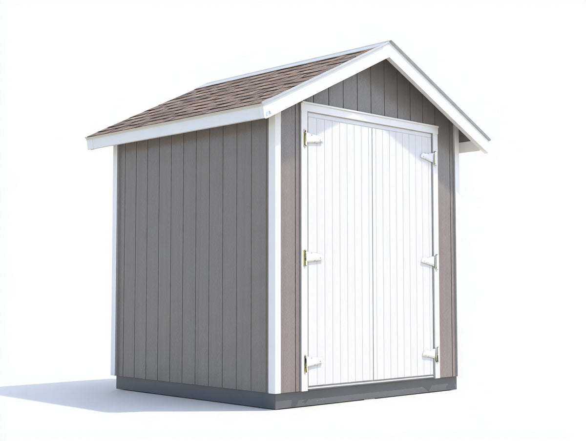 Casetta da giardino-Legno-280x220x220 cm-Grigio-Bianco-Stile moderno