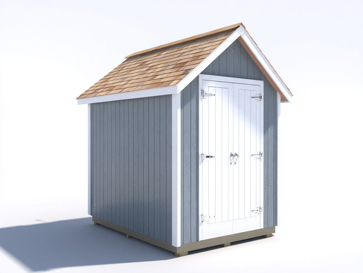 Casetta da giardino-Legno-260x200x220 cm-Grigio-Bianco-Stile moderno