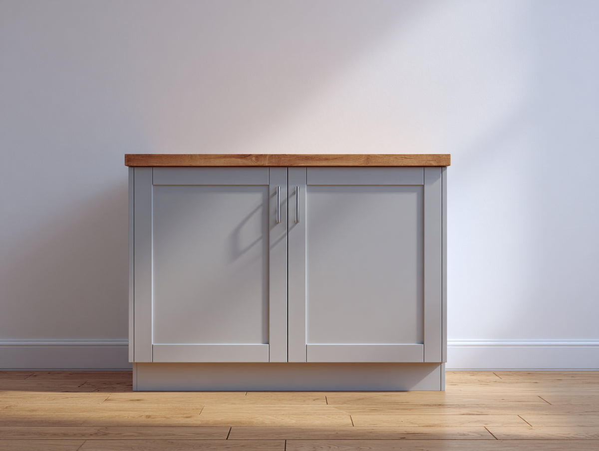 Credenza - Legno - 98x46x88 cm - Grigio-Marrone - Stile moderno