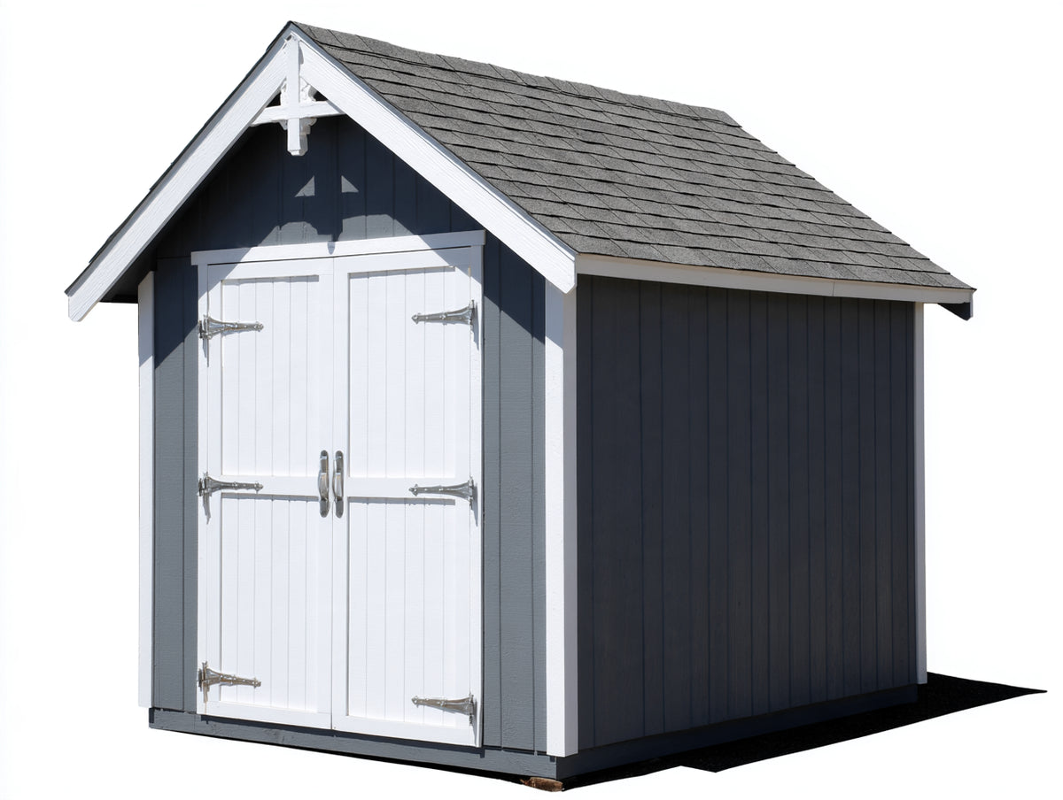 Casetta da giardino-Legno-280x220x220 cm-Grigio-Bianco-Stile moderno