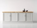 Credenza - Legno - 172x45x89 cm - Bianco-Marrone - Stile classico