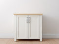 Credenza - Legno - 90x42x91 cm - Bianco-Marrone - Stile classico moderno