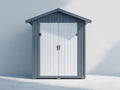 Casetta da giardino-Plastica-220x160x200 cm-Grigio-Bianco-Stile moderno