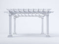 Pergola da giardino-Vinile-400x300x250 cm-Bianco-Stile classico elegante
