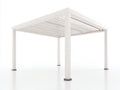 Pergola da giardino-Alluminio-400x300x250 cm-Bianco-Stile moderno minimalista con tetto a lamelle