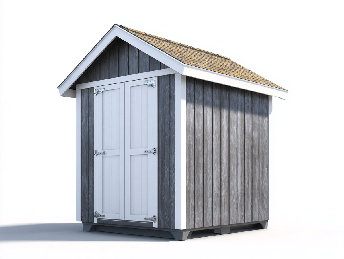 Casetta da giardino-Legno-260x200x220 cm-Grigio-Bianco-Stile moderno