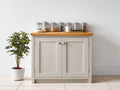 Credenza - Legno - 102x45x91 cm - Bianco-Marrone - Stile country moderno
