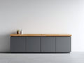 Credenza - Legno - 184x45x82 cm - Grigio scuro-Marrone - Stile minimalista