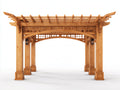 Pergola da giardino-Legno-350x300x250 cm-Marrone-Stile classico decorativo