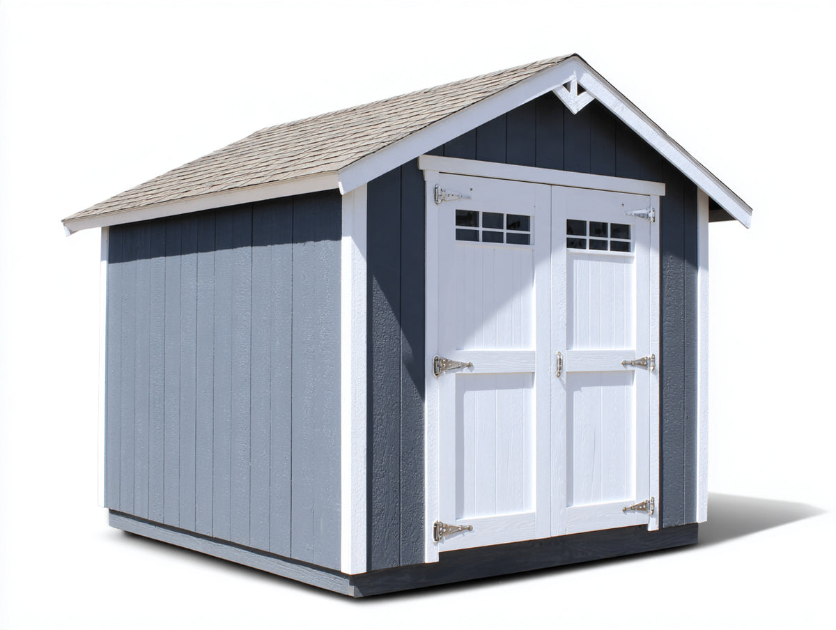 Casetta da giardino-Legno-300x240x230 cm-Grigio-Bianco-Stile moderno