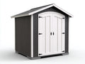 Casetta da giardino-Legno-240x180x210 cm-Nero-Bianco-Stile moderno
